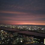 梅田スカイビルの空中庭園から見た景色