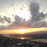 梅田スカイビルの空中庭園から見た景色