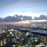 梅田スカイビルの空中庭園から見た景色